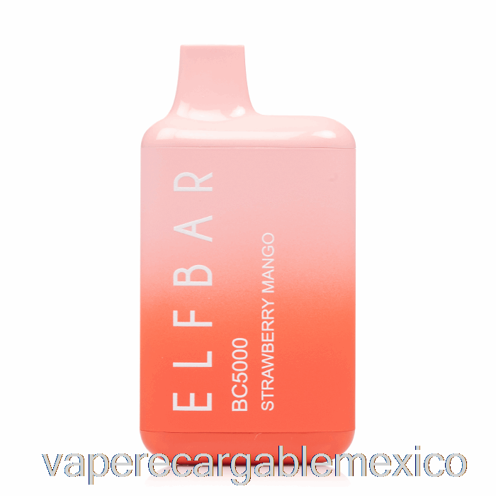 Vape Recargable Bc5000 0% Cero Nicotina Desechable Fresa Mango